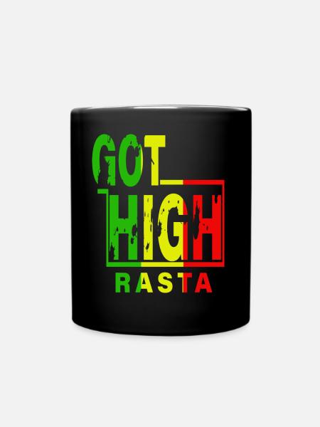 Got high Rasta - Tasse einfarbig - Schwarz