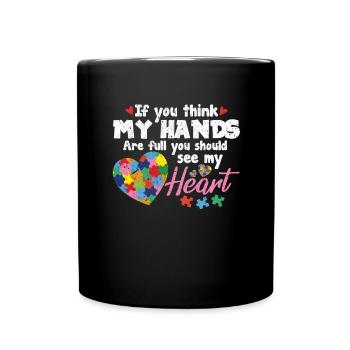 Autismus Asperger Autist Autisten Autism Geschenk - Tasse einfarbig - Schwarz - Vorne