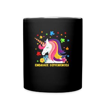 Autismus - Tasse einfarbig - Schwarz - Vorne
