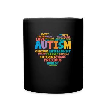 Autismus Asperger Autist Autisten Autism Geschenk - Tasse einfarbig - Schwarz - Vorne