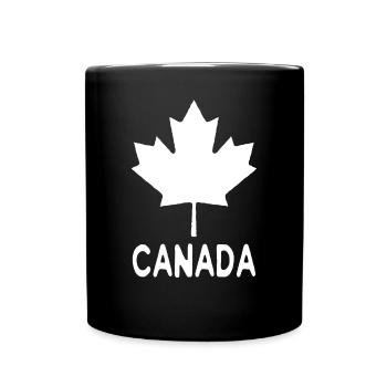 Ahorn Ahornblatt Kanada Canada - Tasse einfarbig - Schwarz - Vorne
