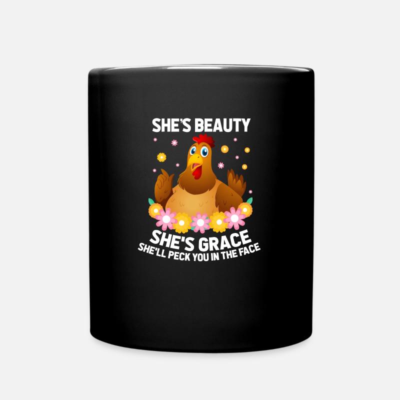 Henne - Tasse einfarbig - Schwarz