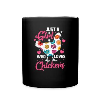 Poulet Poulets Amoureux Du Poulet Cadeau De Femme De Fermier - Mug uni - noir - Devant