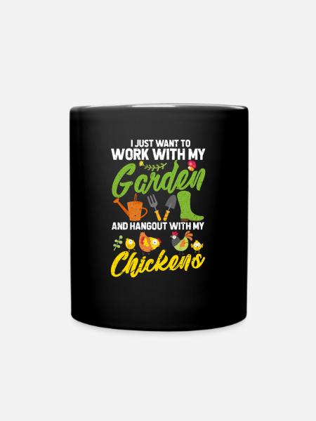 Poulets de jardin - Mug uni - noir