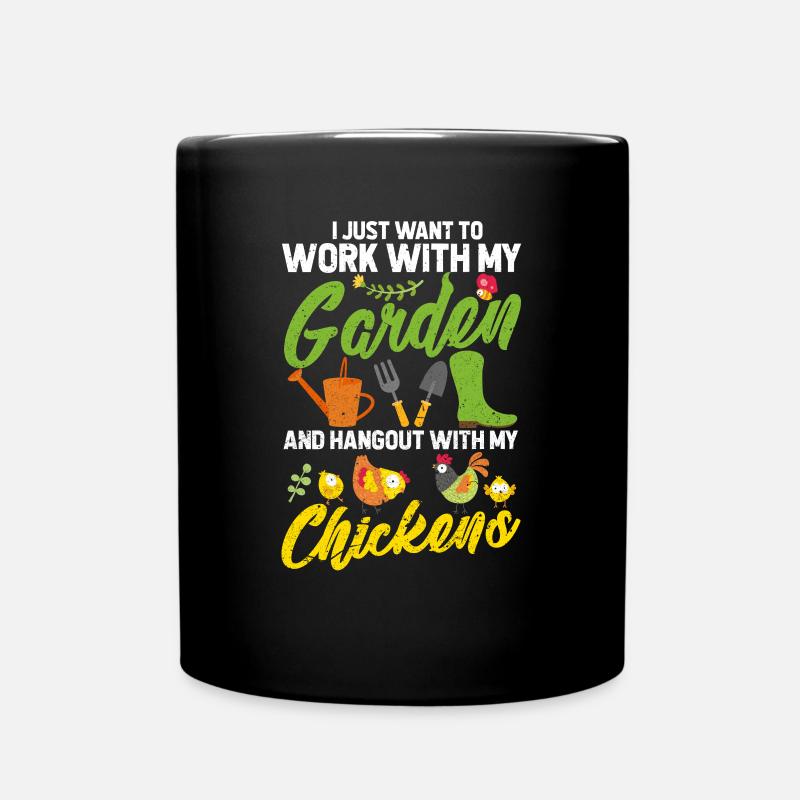 Poulets de jardin - Mug uni - noir