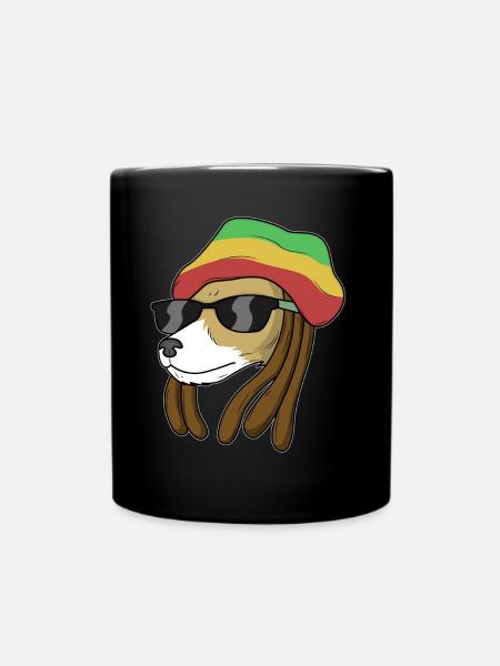 Reggae Dog - Tasse einfarbig - Schwarz