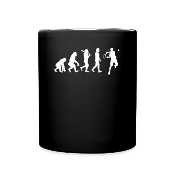 Drôle de Tennis Shirt Evolution of Tennis - Mug uni - noir - Devant