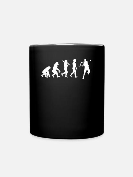 Funny Tennis Shirt Evolution of Tennis - Full Colour Mug - black