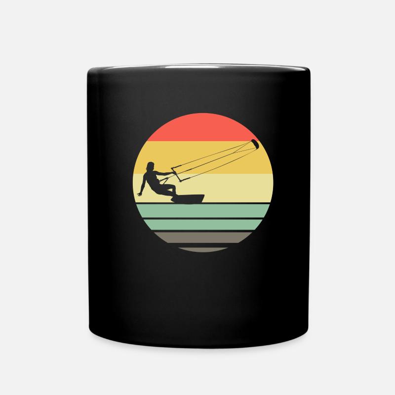Kiteboard - Tasse einfarbig - Schwarz