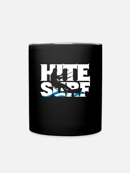Kiteboard - Tasse einfarbig - Schwarz