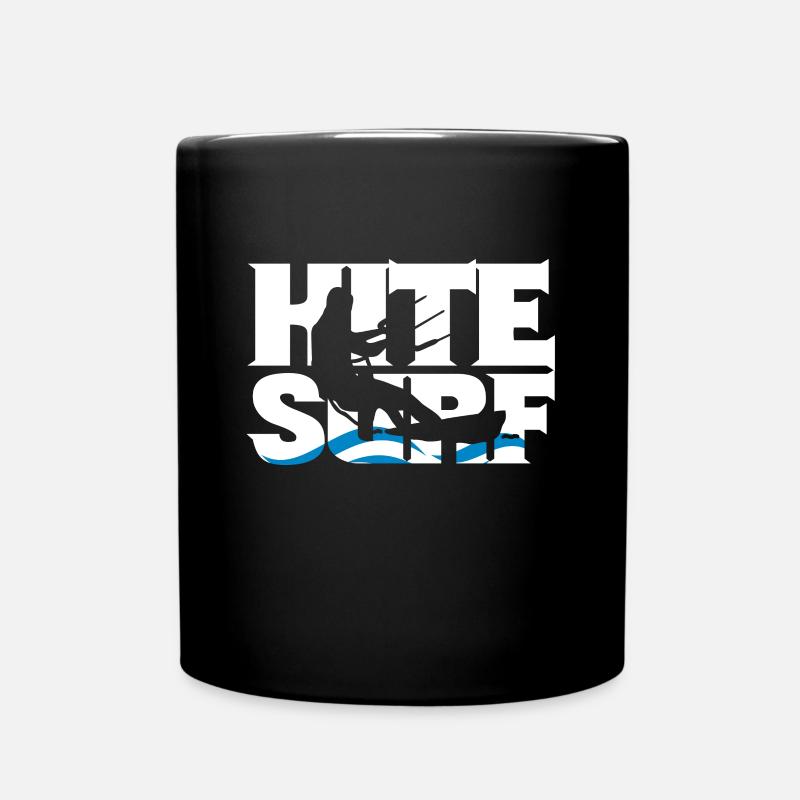 Kiteboard - Tasse einfarbig - Schwarz