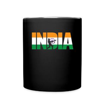 Indien Cricket Kit: 2019 Indian International - Tasse einfarbig - Schwarz - Vorne