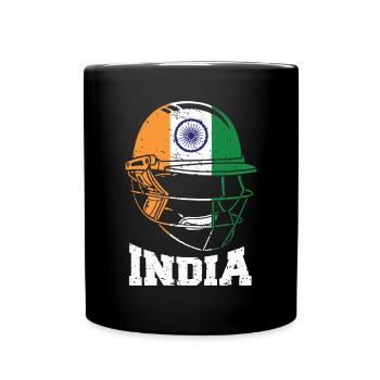 Indien Cricket Kit: 2019 Indian International - Tasse einfarbig - Schwarz - Vorne