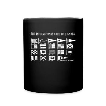 Signal flag code navigator - Full Colour Mug - black - Front