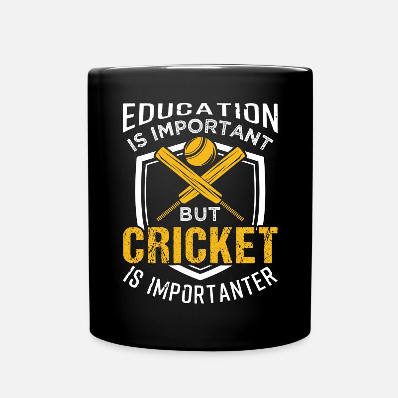 Funny Cricket Player Quotes Fan - Full Colour Mug - black