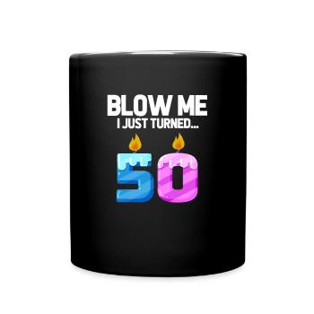 50th birthday - Full Colour Mug - black - Front