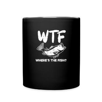 Pêche pêche pêche cadeau de pêche - Mug uni - noir - Devant