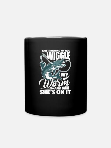 Angler fisherman fishing pike gift - Full Colour Mug - black