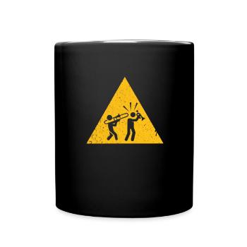 Posaune - Tasse einfarbig - Schwarz - Vorne
