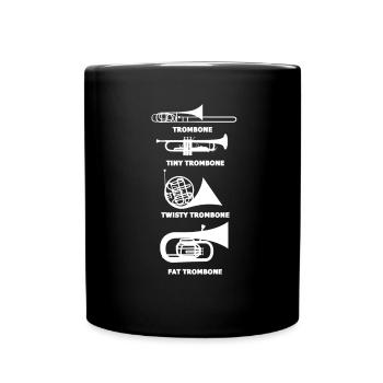 Posaune - Tasse einfarbig - Schwarz - Vorne