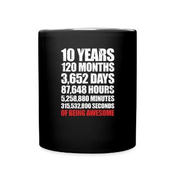 10ème anniversaire 10 ans 2009 2010 cadeau Bday - Mug uni - noir - Devant