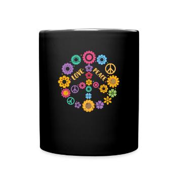 70's Peace - Full Colour Mug - black - Front