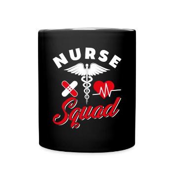 Nurse Squad - Tasse einfarbig - Schwarz - Vorne