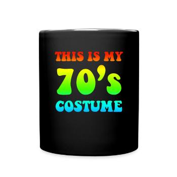 70er Jahre - Tasse einfarbig - Schwarz - Vorne