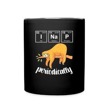 Periodic table chemistry chemist sloth gift - Full Colour Mug - black - Front