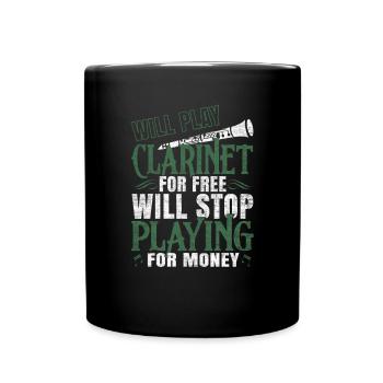 clarinette - Mug uni - noir - Devant