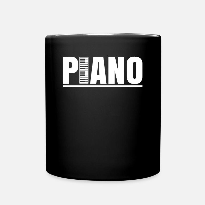 Piano - Tasse einfarbig - Schwarz