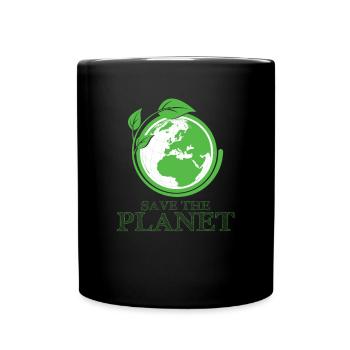 Conservation Planet Rescue Environment Gift - Full Colour Mug - black - Front