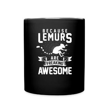 Lemur - Tasse einfarbig - Schwarz - Vorne