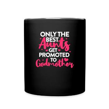 Patin Tante Patentante Schwester Bruder Geschenk - Tasse einfarbig - Schwarz - Vorne