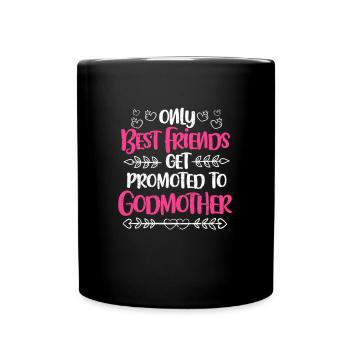 Patin Patentante Freund Freundin Familie Geschenk - Tasse einfarbig - Schwarz - Vorne