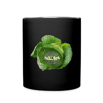Bad Lettuce Gift Idea for Healthy Eating - Full Colour Mug - black - Front