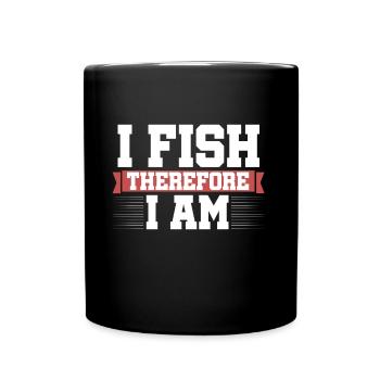 I fish therefore I am - Full Colour Mug - black - Front