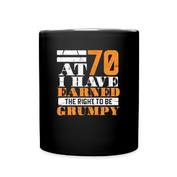 70e anniversaire - Mug uni - noir - Devant