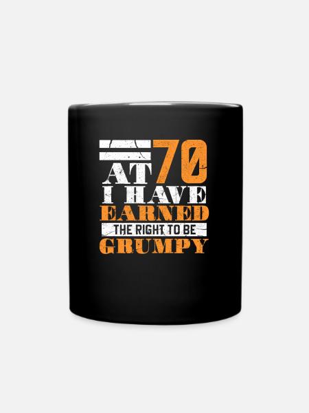 70. Geburtstag - Tasse einfarbig - Schwarz