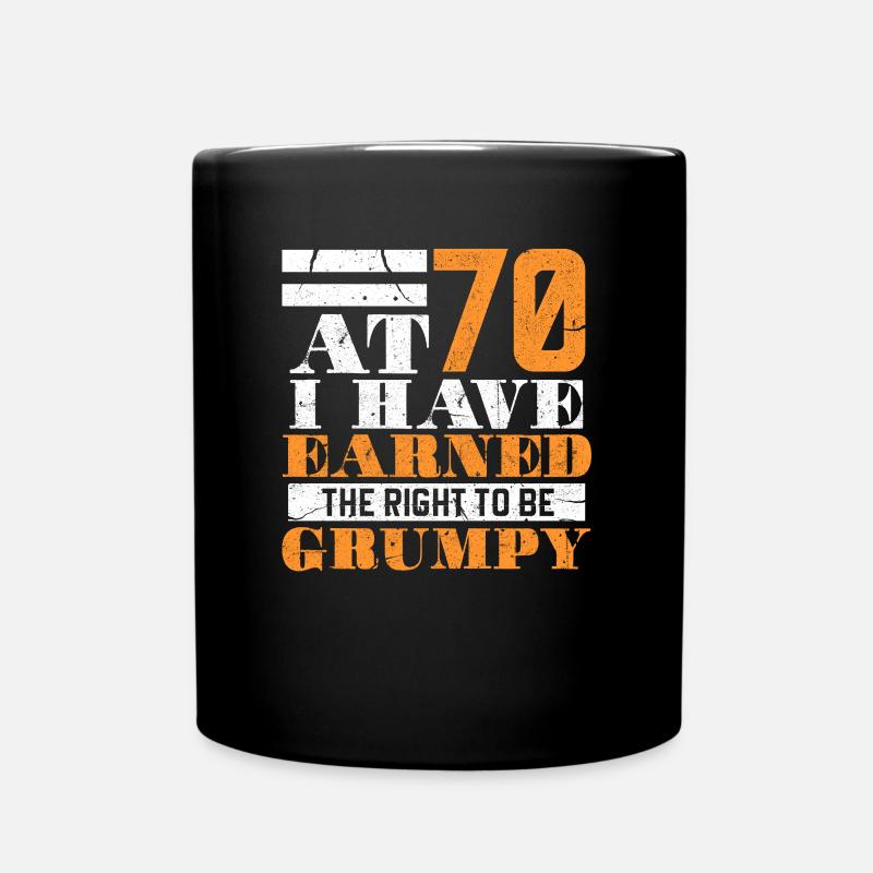 70. Geburtstag - Tasse einfarbig - Schwarz