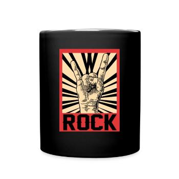 Rock - Tasse einfarbig - Schwarz - Vorne