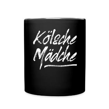 Kölsche Mädche / Karneval in Köln / Kölsch & Kölle - Tasse einfarbig - Schwarz - Vorne