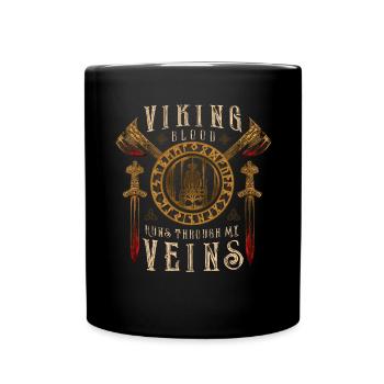 Le sang de Viking coule dans mes veines - Mug uni - noir - Devant