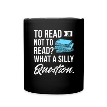 Bücher - Tasse einfarbig - Schwarz - Vorne