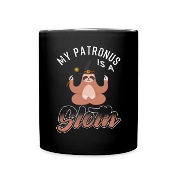 My Patronus Is A Sloth Cute Wizard Lovers - Tasse einfarbig - Schwarz - Vorne