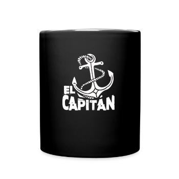Kapitän - Tasse einfarbig - Schwarz - Vorne