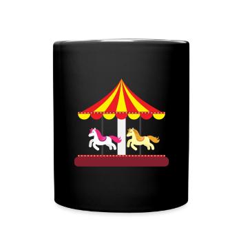 Zirkus Manege Clown Tiere Jongleur Artist Gaukler - Tasse einfarbig - Schwarz - Vorne