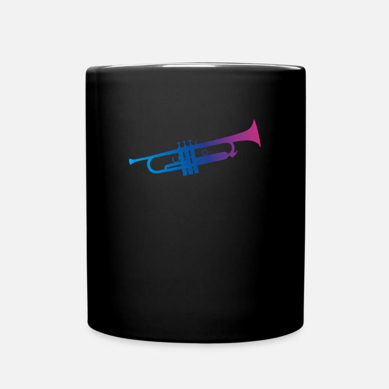 Trompete - Tasse einfarbig - Schwarz