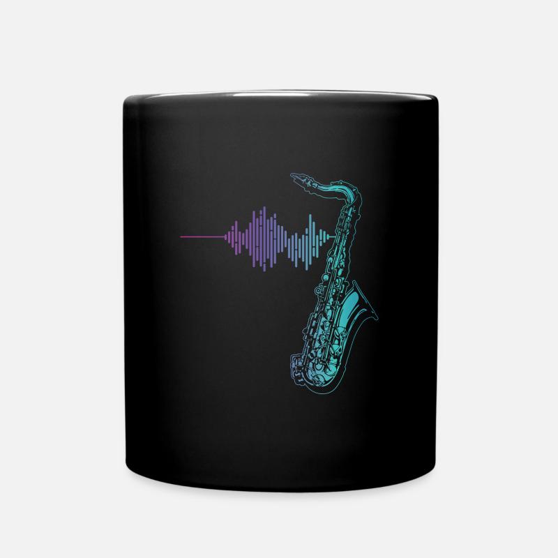 saxophone - Mug uni - noir