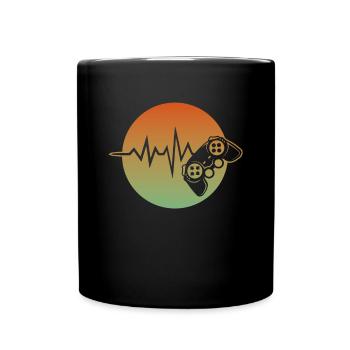 Cadeau de jeu Gaming Gamer Controller Heartbeat Controller Gamer - Mug uni - noir - Devant